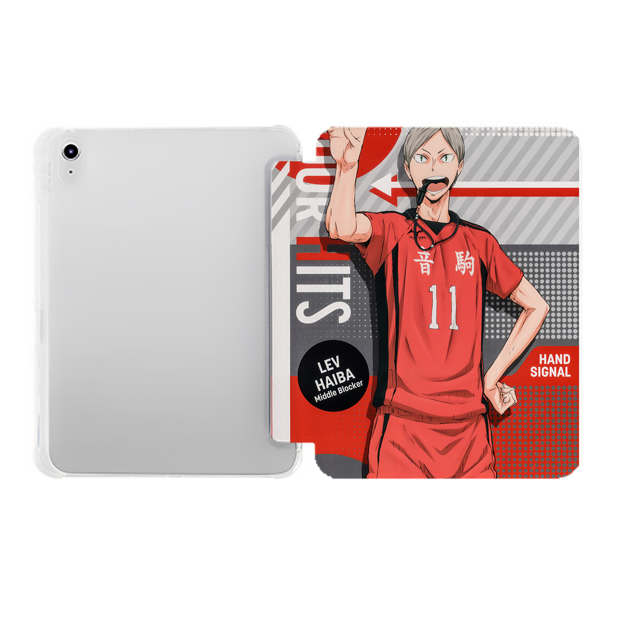 （画像用） ハイキュー!! Haikyu!! IPad ケース ペン収納付き 三つ折りスタンド PUレザー×シリコン 対応機種9.5/10.5/10.9インチ